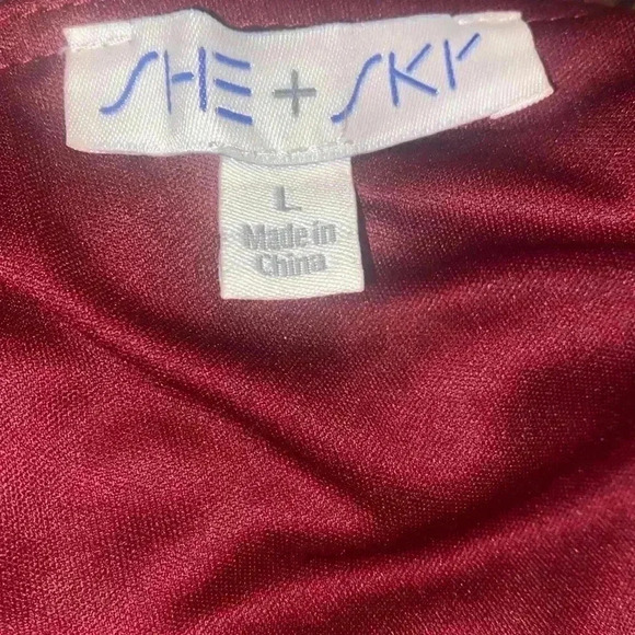 She + Sky Flannel Plaid Mini Skirt size large - Picture 3 of 4